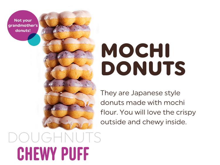 Glazed Fat Straws mochi donuts