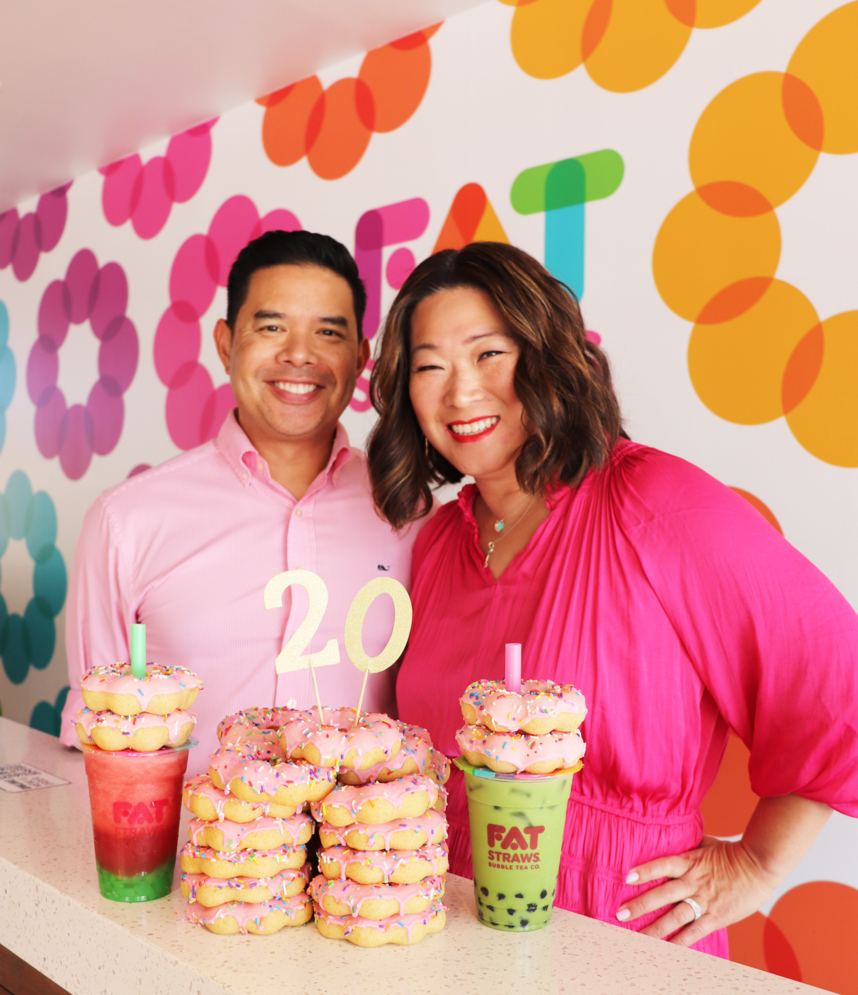 Terry and Jennifer Pham at Fat Straws' 20th anniversary celebration